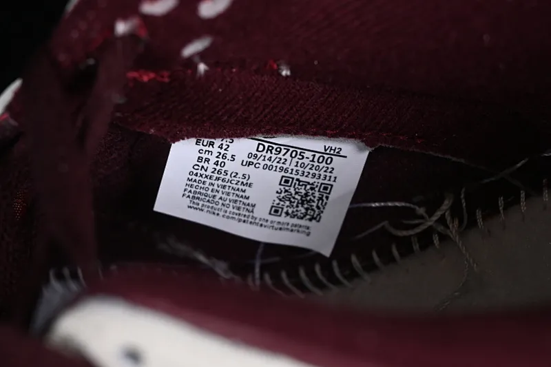 All Categories Nk SB Dunk Series Nk SB Dunk Low Low-top sneakers Nk Dunk Low Burgundy Valentine's Day SB low-top sports and leisure sneakers DR9705-100